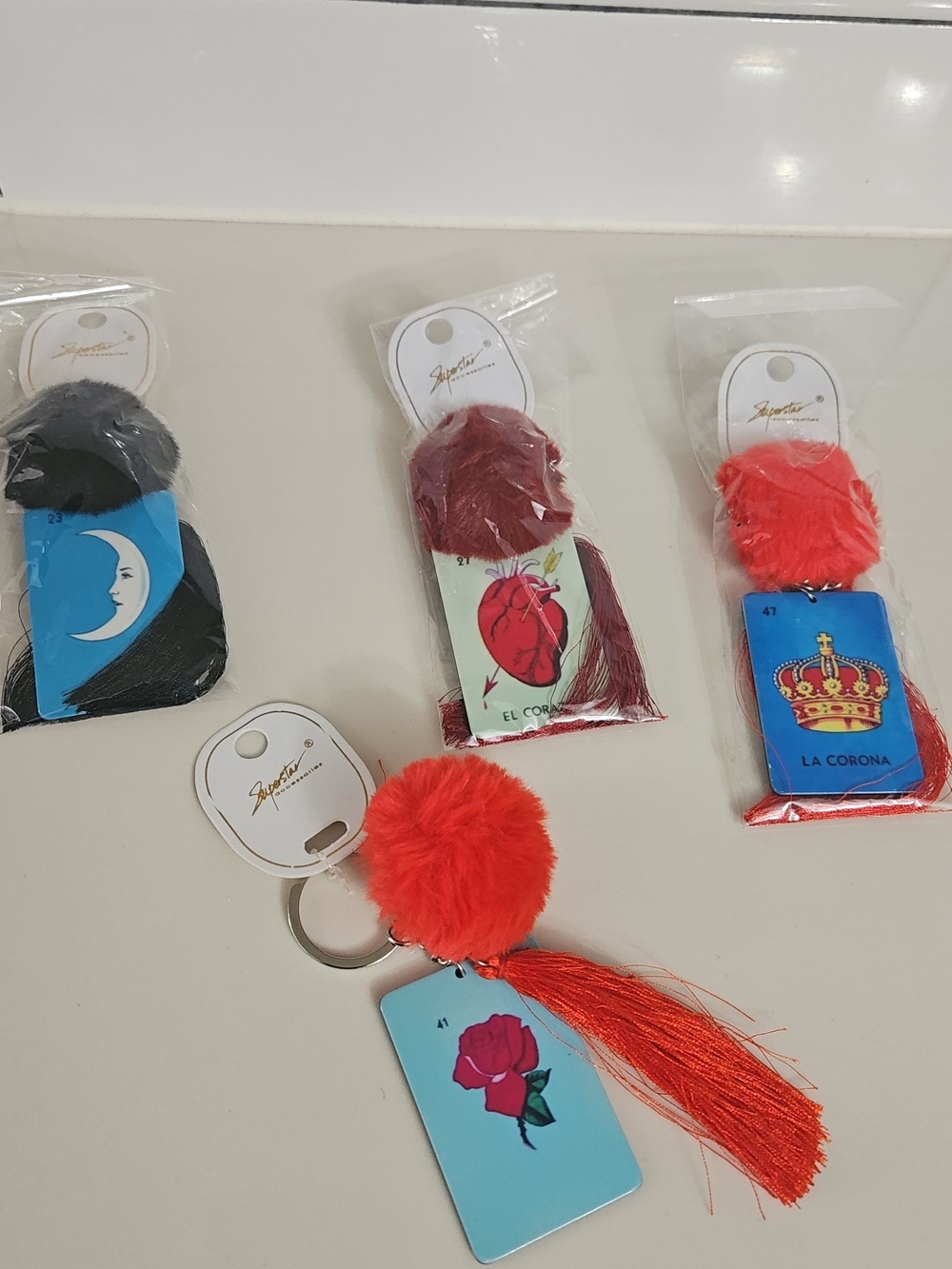 New Loteria Pom Pom Keychain Bundle